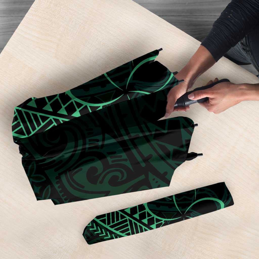 Black Green Polynesian Tribal Umbrella LT9 - Polynesian Pride