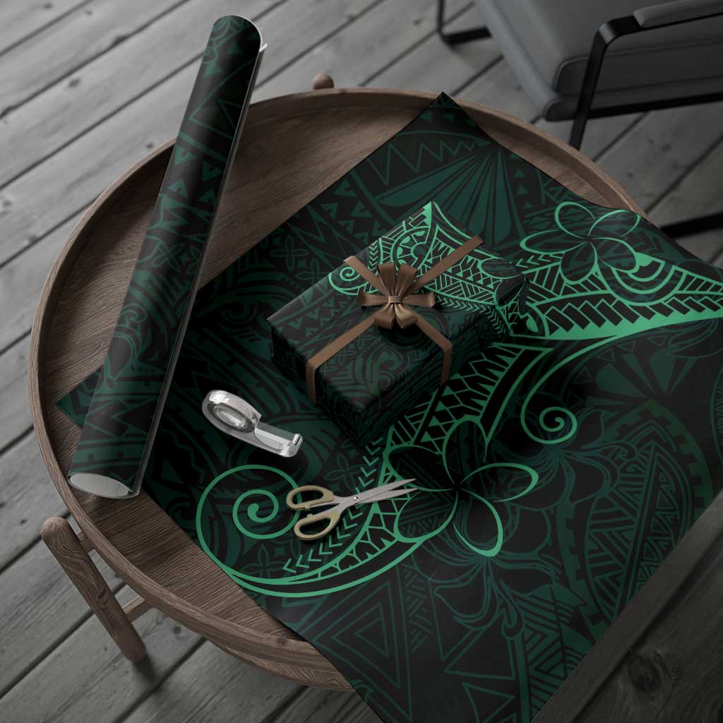 Black Green Polynesian Tribal Wrapping Paper LT9 - Polynesian Pride