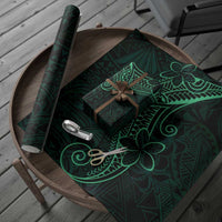 Black Green Polynesian Tribal Wrapping Paper LT9 - Polynesian Pride