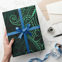 Black Green Polynesian Tribal Wrapping Paper LT9 - Polynesian Pride