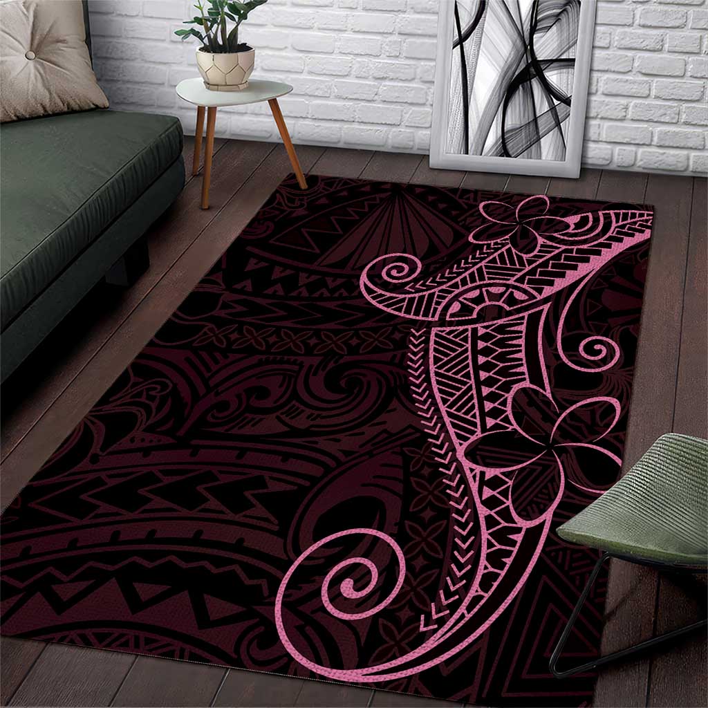 Black Pink Polynesian Tribal Area Rug LT9 Pink - Polynesian Pride