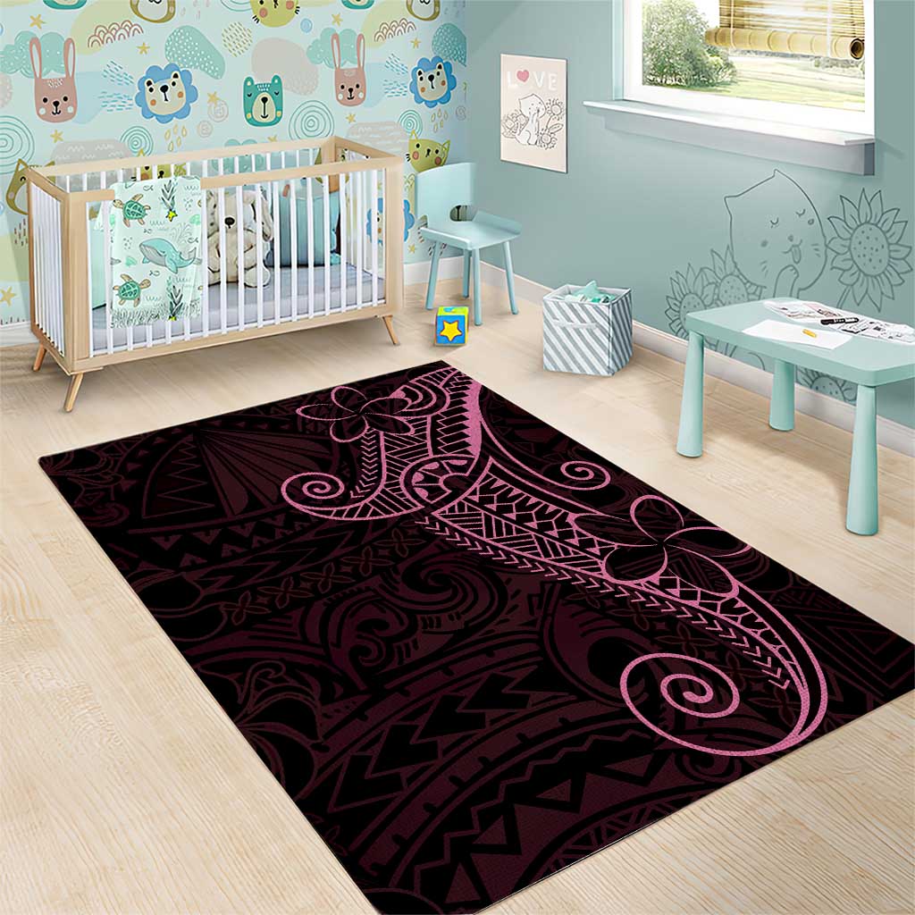 Black Pink Polynesian Tribal Area Rug LT9 - Polynesian Pride
