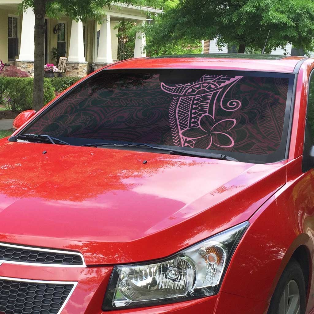 Black Pink Polynesian Tribal Auto Sun Shade LT9 - Polynesian Pride
