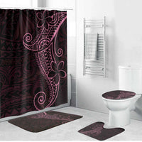 Black Pink Polynesian Tribal Bathroom Set LT9 Bathroom Set (4 pcs) Pink - Polynesian Pride
