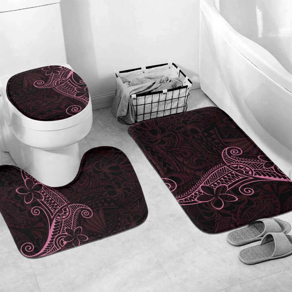 Black Pink Polynesian Tribal Bathroom Set LT9 Mat Set Only (3 pcs) One Size Pink - Polynesian Pride
