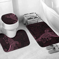 Black Pink Polynesian Tribal Bathroom Set LT9 Mat Set Only (3 pcs) One Size Pink - Polynesian Pride