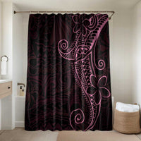 Black Pink Polynesian Tribal Bathroom Set LT9 Shower Curtain Only Pink - Polynesian Pride