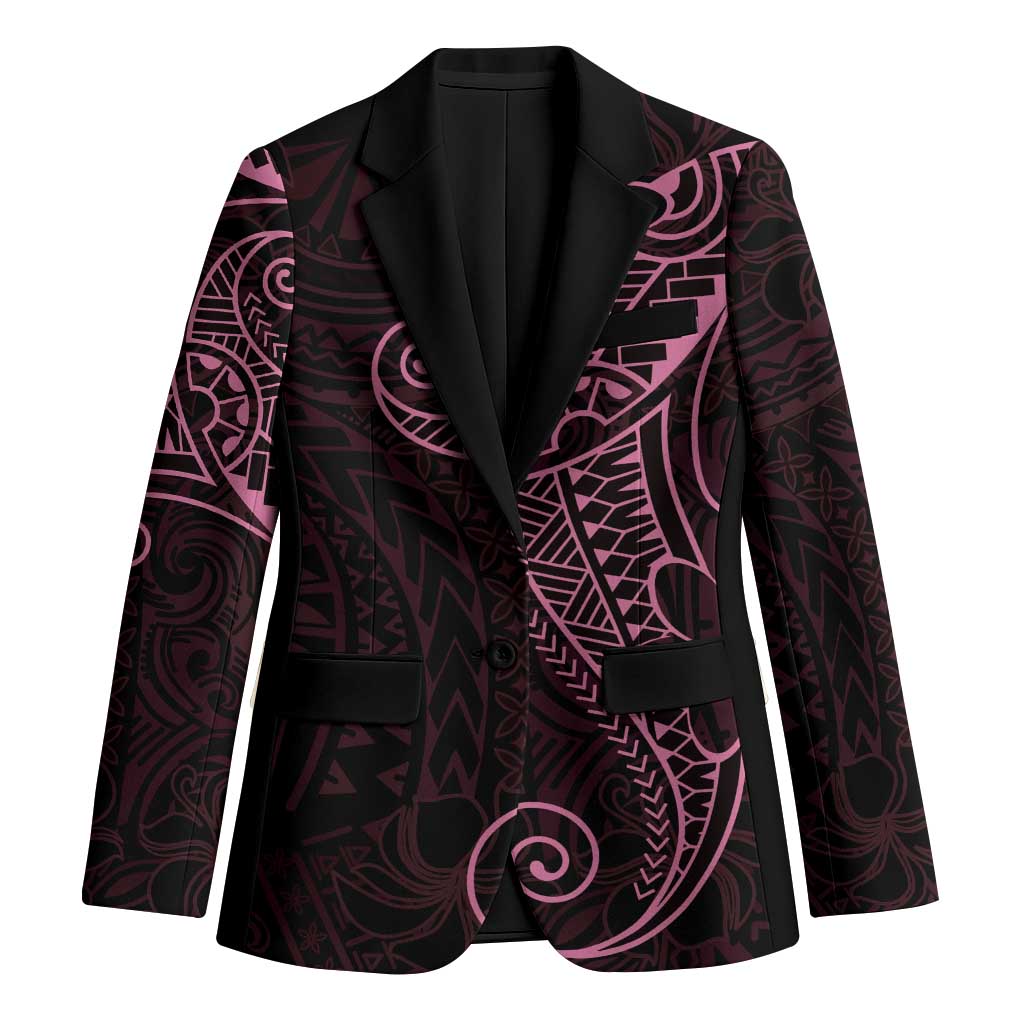 Black Pink Polynesian Tribal Blazer LT9 Unisex Pink - Polynesian Pride