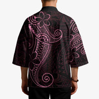 Black Pink Polynesian Tribal Kimono LT9 - Polynesian Pride