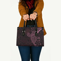 Black Pink Polynesian Tribal Leather Bag LT9 - Polynesian Pride