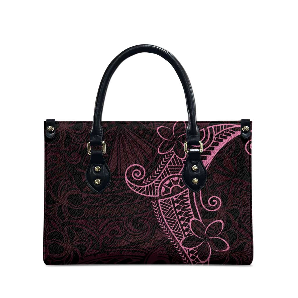 Black Pink Polynesian Tribal Leather Bag LT9 - Polynesian Pride