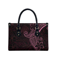 Black Pink Polynesian Tribal Leather Bag LT9 - Polynesian Pride
