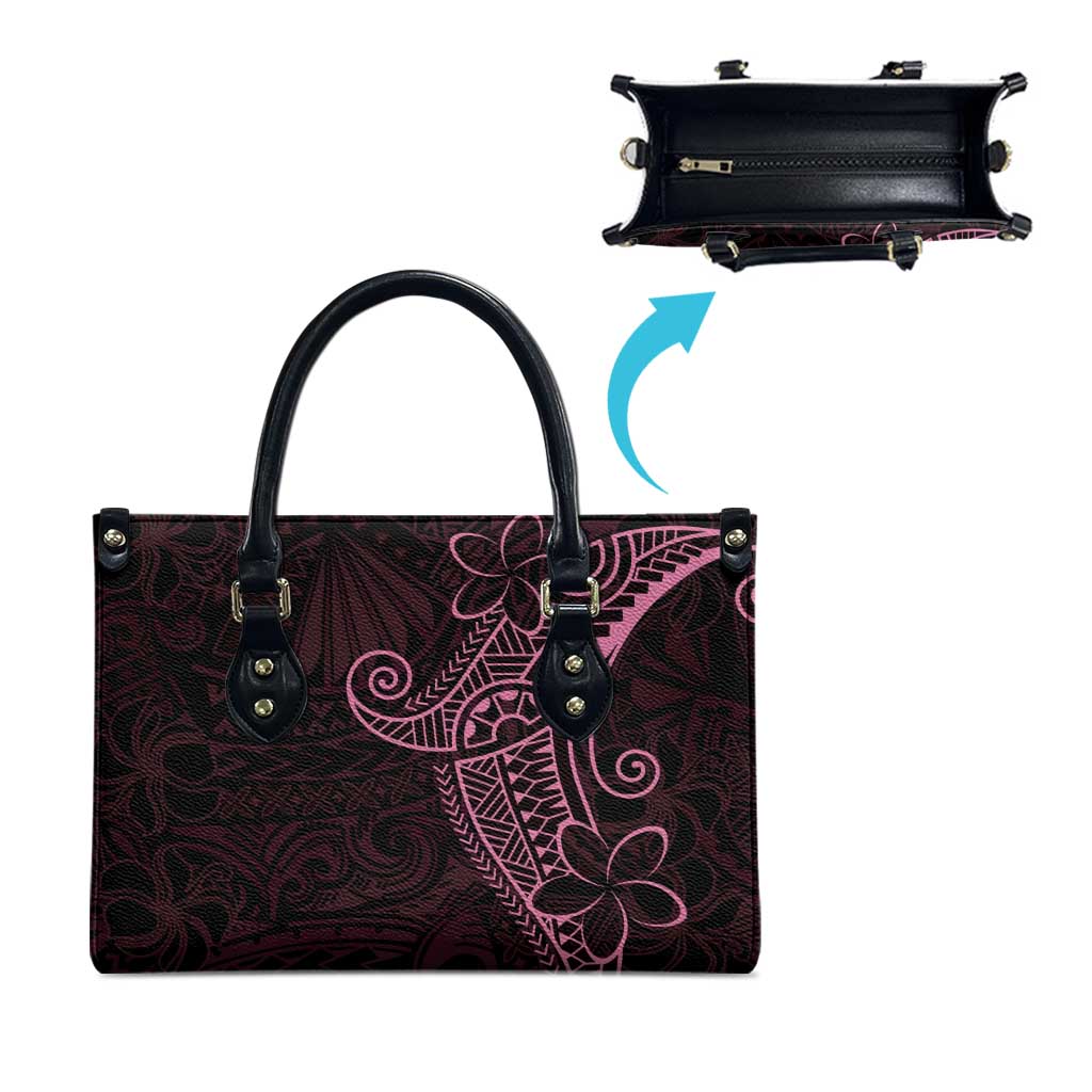 Black Pink Polynesian Tribal Leather Bag LT9 - Polynesian Pride