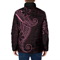 Black Pink Polynesian Tribal Padded Jacket LT9 - Polynesian Pride