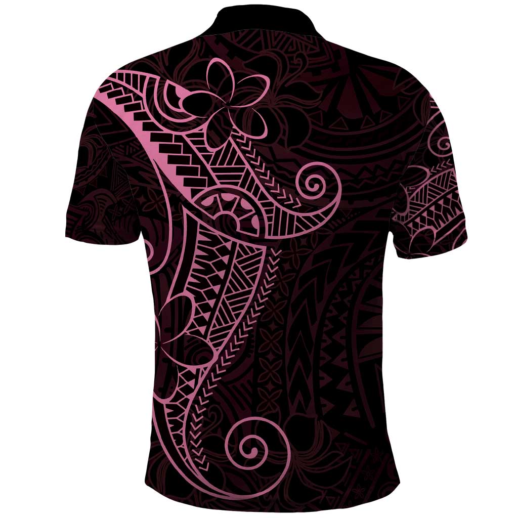 Black Pink Polynesian Tribal Polo Shirt LT9 - Polynesian Pride