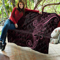 Black Pink Polynesian Tribal Quilt LT9 - Polynesian Pride