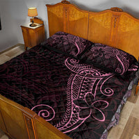 Black Pink Polynesian Tribal Quilt Bed Set LT9 - Polynesian Pride