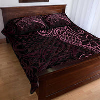 Black Pink Polynesian Tribal Quilt Bed Set LT9 - Polynesian Pride