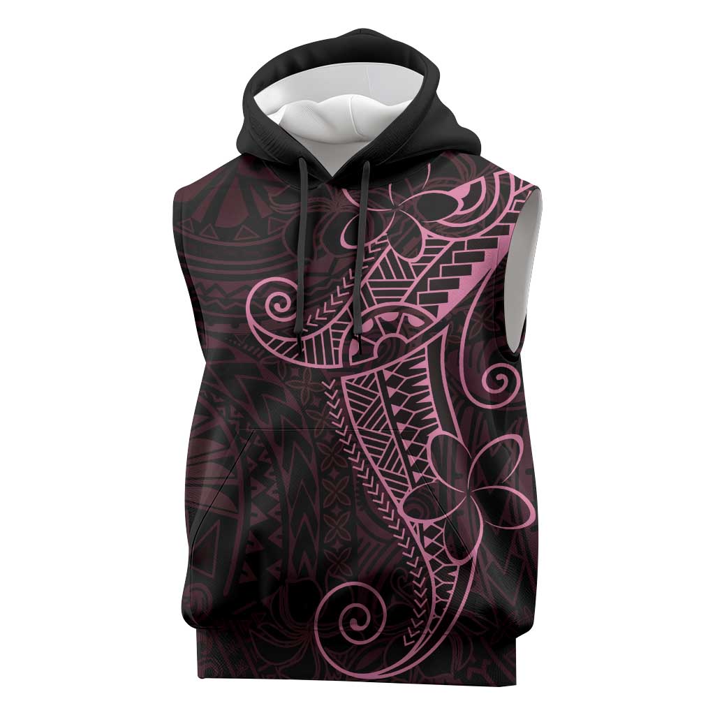 Black Pink Polynesian Tribal Sleeveless Hoodie LT9 Pink - Polynesian Pride