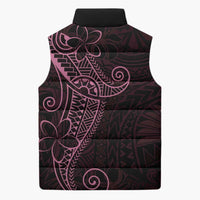 Black Pink Polynesian Tribal Sleeveless Puffer Jacket LT9 - Polynesian Pride