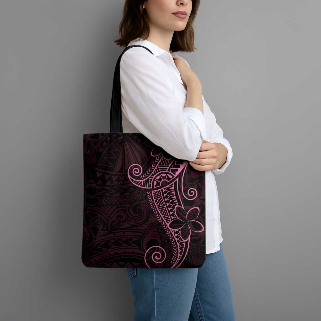 Black Pink Polynesian Tribal Tote Bag LT9 - Polynesian Pride