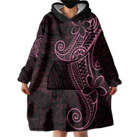 Black Pink Polynesian Tribal Wearable Blanket Hoodie LT9 - Polynesian Pride