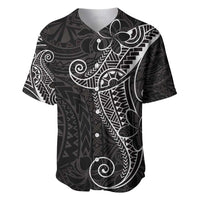 Black White Polynesian Tribal Baseball Jersey LT9 White - Polynesian Pride