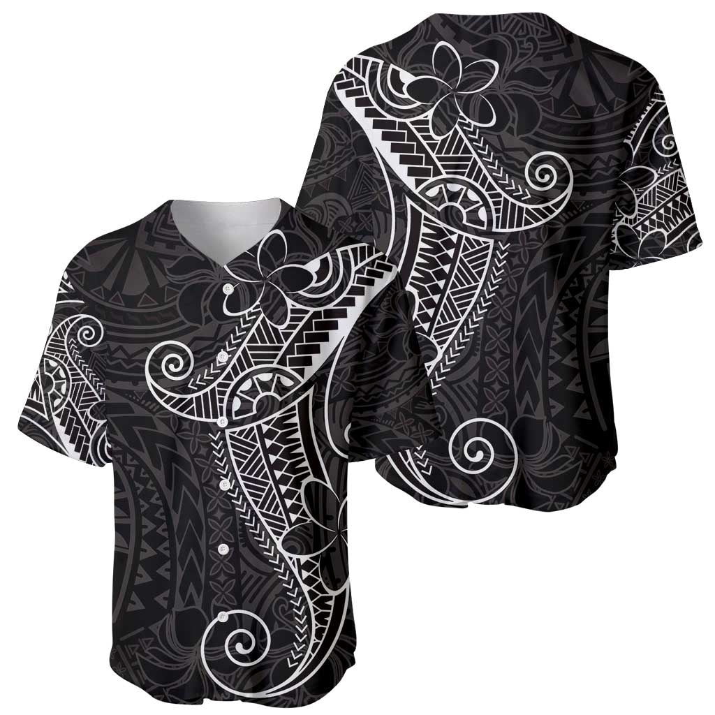 Black White Polynesian Tribal Baseball Jersey LT9 - Polynesian Pride