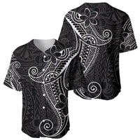 Black White Polynesian Tribal Baseball Jersey LT9 - Polynesian Pride