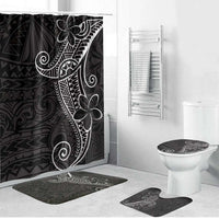 Black White Polynesian Tribal Bathroom Set LT9 Bathroom Set (4 pcs) White - Polynesian Pride
