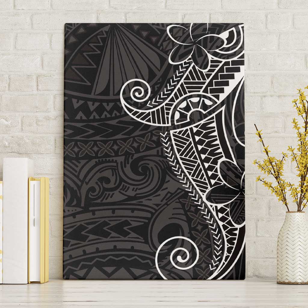 Black White Polynesian Tribal Canvas Wall Art LT9 Without Frame White - Polynesian Pride