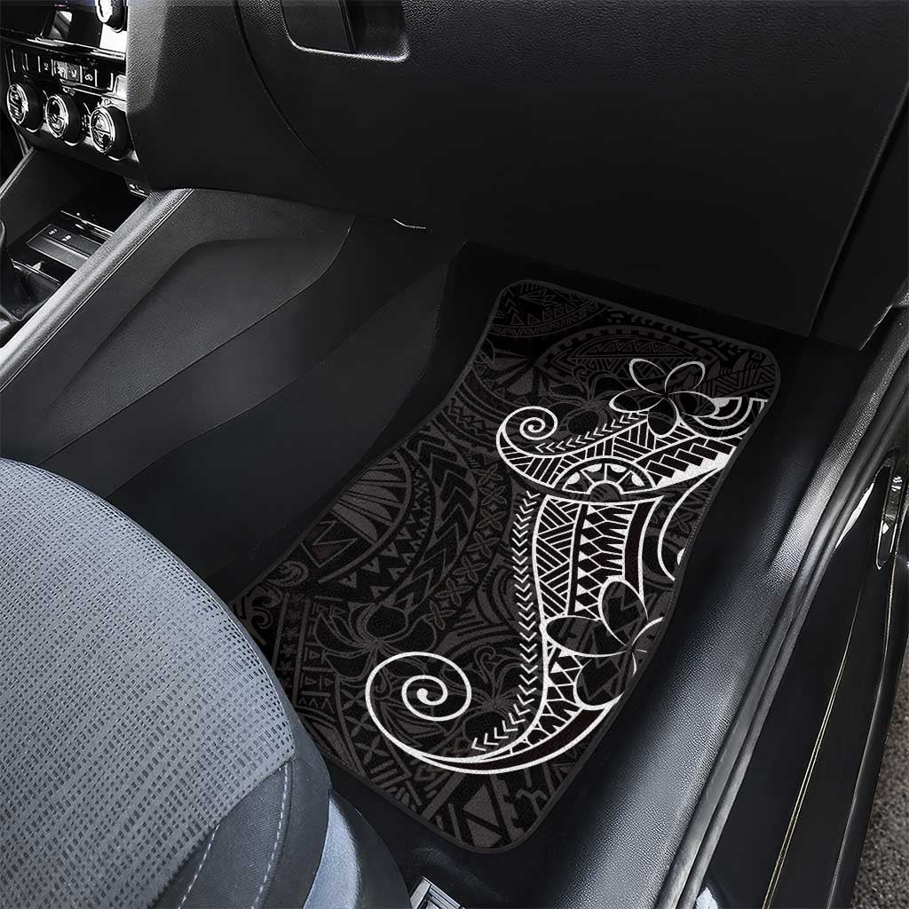 Black White Polynesian Tribal Car Mats LT9 - Polynesian Pride