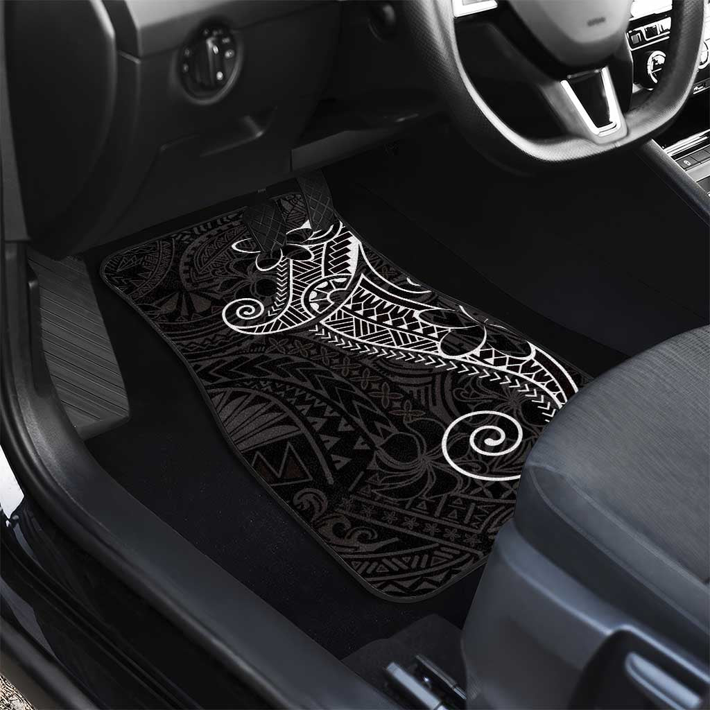 Black White Polynesian Tribal Car Mats LT9 - Polynesian Pride