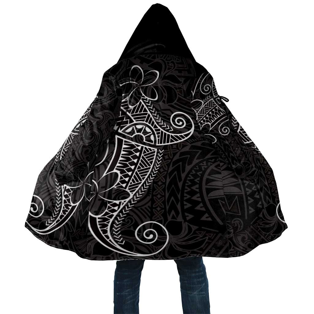 Black White Polynesian Tribal Cloak LT9 Unisex White - Polynesian Pride