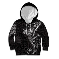 Black White Polynesian Tribal Kid Hoodie LT9 Hoodie White - Polynesian Pride