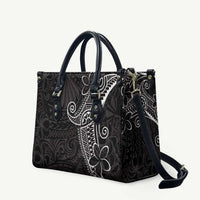Black White Polynesian Tribal Leather Bag LT9 White - Polynesian Pride