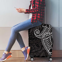 Black White Polynesian Tribal Luggage Cover LT9 - Polynesian Pride