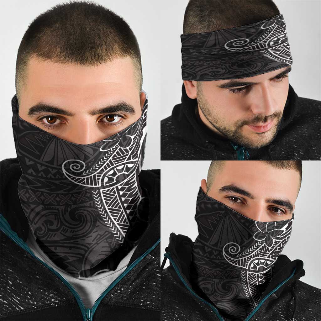 Black White Polynesian Tribal Neck Gaiter LT9 - Polynesian Pride