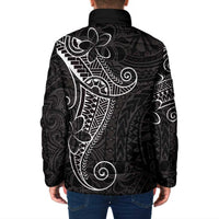 Black White Polynesian Tribal Padded Jacket LT9 - Polynesian Pride