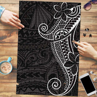 Black White Polynesian Tribal Puzzle LT9 White - Polynesian Pride
