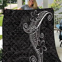 Black White Polynesian Tribal Quilt LT9 White - Polynesian Pride