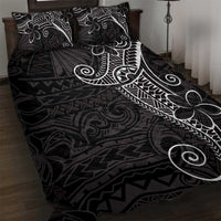 Black White Polynesian Tribal Quilt Bed Set LT9 White - Polynesian Pride