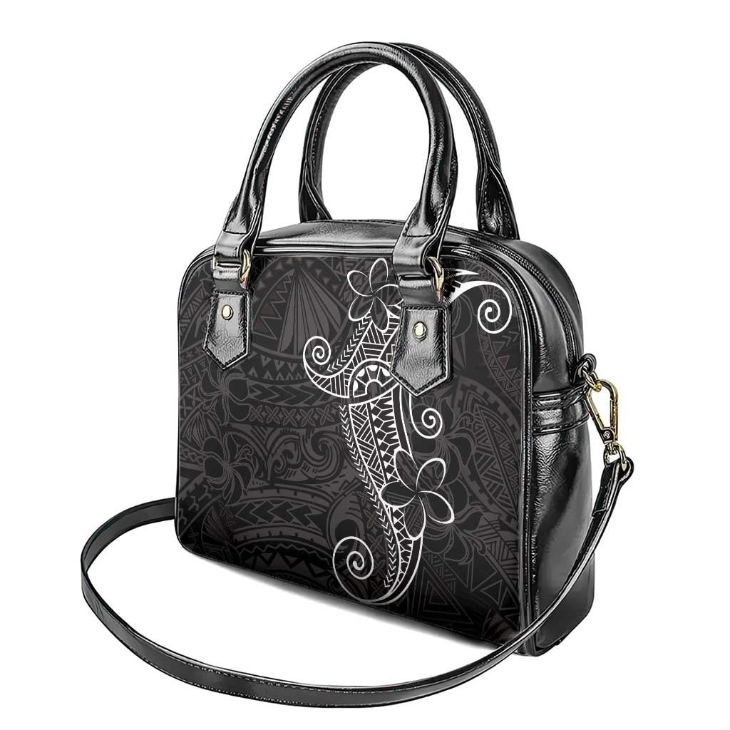 Black White Polynesian Tribal Shoulder Handbag LT9 - Polynesian Pride