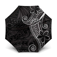 Black White Polynesian Tribal Umbrella LT9 One Size Folded 11.42 inch Opened Diameter 37.4 inch White - Polynesian Pride