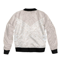 Lotu Tamaiti Tongan Polynesian Art Pattern Sleeve Zip Bomber Jacket Traditional Tribal Motifs LT9 - Polynesian Pride