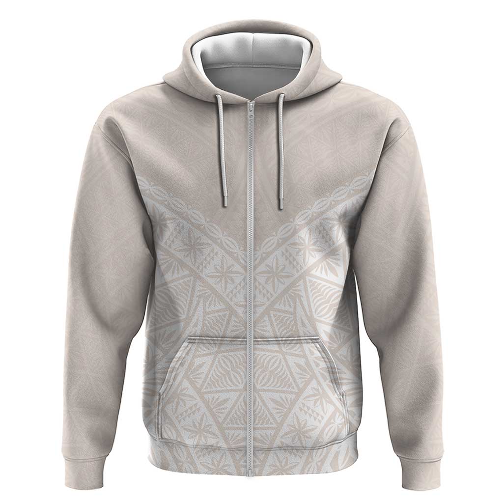 Lotu Tamaiti Tongan Polynesian Art Pattern Zip Hoodie Traditional Tribal Motifs LT9 Zip Hoodie White - Polynesian Pride