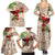 Christmas Hawaii with I'iwi Bird Family Matching Summer Maxi Dress and Hawaiian Shirt Aloha Mele Kalikimaka - Beige Art