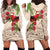 Christmas Hawaii with I'iwi Bird Hoodie Dress Aloha Mele Kalikimaka - Beige Art