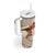 Christmas Hawaii with I'iwi Bird Tumbler With Handle Aloha Mele Kalikimaka - Beige Art