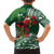 Christmas Hawaii with I'iwi Bird Family Matching Puletasi and Hawaiian Shirt Aloha Mele Kalikimaka - Green Art